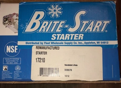 Starter Motor 17210 Reman LeBaron, Caravan, Grand Caravan, Spirit, Acclaim - Image 1 of 2