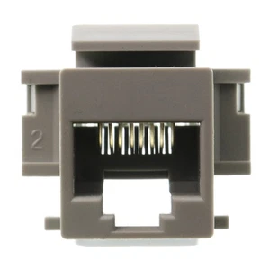 LEVITON 41082-RG8 GRADO DE VOZ MODULAR 110-ESTILO QUICKPORT JACK, GRIS - Imagen 1 de 3