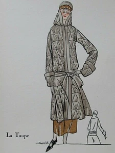 David Mantel LA TAUPE Schablone Originalausgabe Bon Ton 1922 Art Deco Mode - Bild 1 von 3