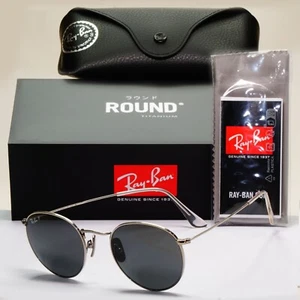 Lunettes de soleil Ray-Ban rondes titane polarisées argent noir RB 8247 9209/48 50mm - Photo 1/12