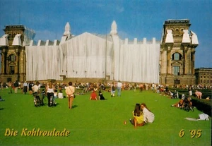 AK BERLIN Christo, teilverhüllter Reichstag wrapped, Westfassade, Wiese 1995 - Bild 1 von 1