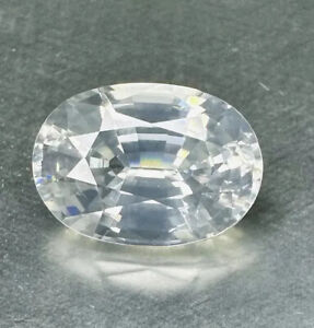 Natural Unheated White Zircon IF-Flawless Loose Gemstone! Huge Oval Cut 14.41ct