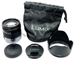 Lente zoom Panasonic Lumix G Vario 14-45 mm f/3,5-5,6 + tapas/capucha/bolsa #5624 - Imagen 1 de 7