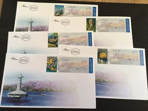 Israel 2011 Sea life illustrated set of 5 A. T. M. Meter Mail FDC covers 60485 - Picture 1 of 8