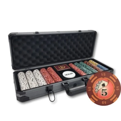MRC POKER 500PCS 14G YIN YANG DESIGN POKER CHIPS SET WITH DELUXE CASE - Image 1 of 4
