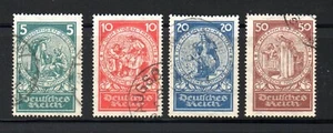 Germany 1924 old set definitive "Nothilfe" stamps (Michel351/54) nice used - Picture 1 of 2
