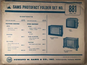 SAMS PHOTOFACT FOLDER SET NO. 881, 1967, SCHEMATICS & SERVICE MANUALS - Picture 1 of 1