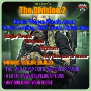 The Division 2 Boost Any Build Weapon Armor Farm Leveling Carry EU/US PC/PSN - Bild 1 von 68