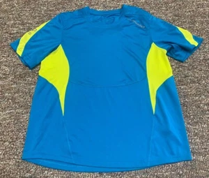 Brooks Running Reflective Athletic Gym T Shirt Mens Small (?) Blue - Picture 1 of 11