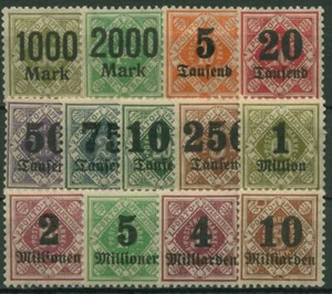 Sellos de servicio de Württemberg 1923 con impresión 171/83 con pliegue - Imagen 1 de 1
