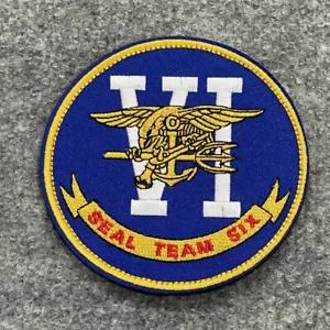 US Navy Special Forces SEAL Team 6 Trident Embroidered Six Morale Patch, UBACS - Foto 1 di 4