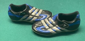 Adidas Kids Soccer Cleats Size 2 Color Blue Gray & Black In Great Condition! - Picture 1 of 5