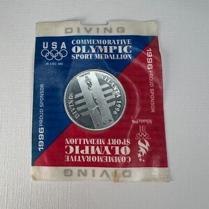 Vintage 1996 USA Commemorative DIVING Olympic Sport Medallion Coin Atlanta
