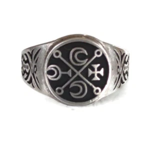 Anillo de sello Decarabia #69 Rey Salomón Goetia 72 demonios + colgante opcional - Imagen 1 de 10