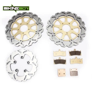 Juego de pastillas de rotores discos de freno delanteros traseros para Suzuki Hayabusa GSX 1300 R 1999-2007 - Imagen 1 de 14