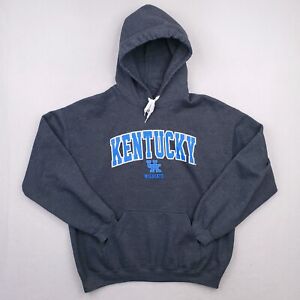 Kentucky Wildcats Hoodie Adult Large Gray Pullover Sweatshirt College Basketball