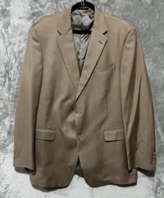 Jaqueta blazer HART SCHAFFNER MARX marrom bronzeado casaco esportivo 44L vintage feita nos EUA - Imagem 1 de 4