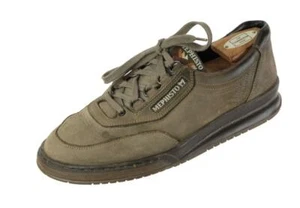 MEPHISTO RUNOFF taglia 10 scarpe comode scarpe da ginnastica stringate Oxford grigio-verde nabuk - Foto 1 di 6