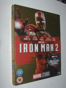 Iron Man 2 BLU RAY with Marvel Phase 1 slipcover - Foto 1 di 3