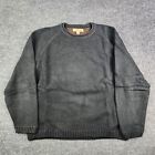 TOMMY BAHAMA 100% Cotton Roll Crew Neck Sweater Black Mens Size XL