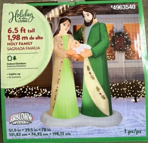 Patio Inflable Decoración Navidad Sagrada Familia Belén Jesús María José 6.5' - Imagen 1 de 5