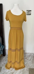Vestido largo para mujer Cable & Gauge manga corta talla M pulóver cuello redondo - Imagen 1 de 10