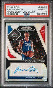 POP 1 ! PSA 10 2023 Panini PRIZM SILVER Basketball Jordan Miller Rookie RC Auto - Picture 1 of 2