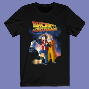 Futurama Back to The Future Famous Cartoon Men's Black Size S-3XL - Picture 1 of 1
