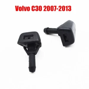 2Pcs Front Windshield Wiper Washer Hood Jet Sprayer Nozzle For Volvo C30 07-13 - Foto 1 di 9