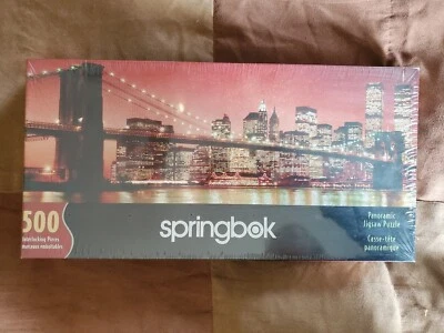 Springbok 500 Piece Panoramic New York City - Shiny Big Apple WTC Puzzle Sealed - Image 1 of 4