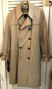 Vintage Designed Expressly For Alexander's Beige Lined Trenchcoat Overcoat R40 - Picture 1 of 12