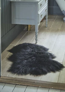 Alfombra de piso Eco Bronceada Negra Tibetana Piel de Oveja Suave Aireada Lujo Piel de Cordero Ocultar - Imagen 1 de 1