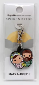 Tiny Saints Mary & Joseph Spoken Bride CHARM NEW Lanyard Backpack Purse - Picture 1 of 2