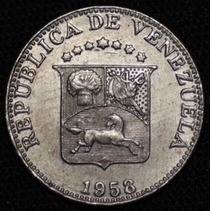 Venezuela ~ 1958 ~ 5 Centimos ~ Quality World Coin ☘️ V-#176 ☘️ - Picture 1 of 2