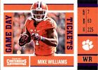 Mike Williams CLEMSON TIGERS RC 2017 Panini Contenders Draft Picks Game Day Tick