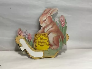 vintage Rabbit basket fold out, honeycomb paper, Easter table Stand up - Picture 1 of 4