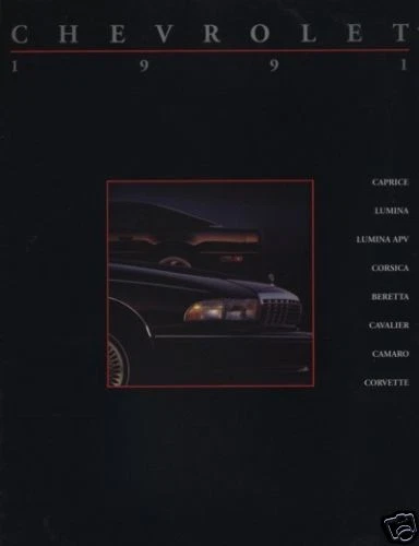 1991 Chevrolet 20-page Sales Brochure Catalog - Camaro Caprice Corvette Beretta Foto 1 de 1