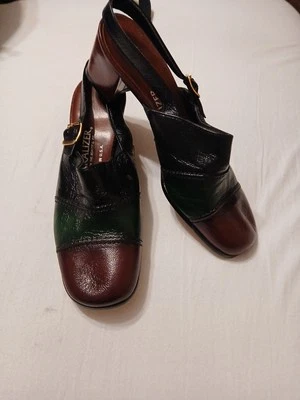 Naturalizer Vintage Colorblock Slingback Mules Tamanho 6.5 B - Imagem 1 de 4