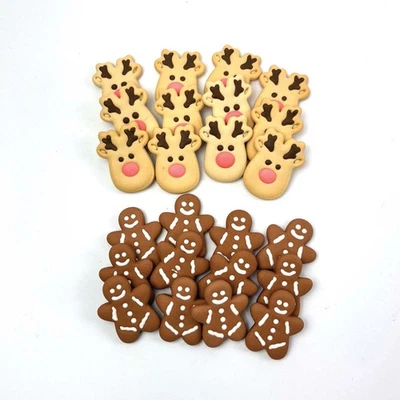 Happy Pet Reindeer & Gingerbread Dog Biscuits – Xmas Treats, Crunchy, 24 Pack - Image 1 of 4