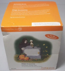 Abt. 56: Halloween Dorf Zubehör: Dorfschild: 56-53044: EXC: NR - Bild 1 von 4