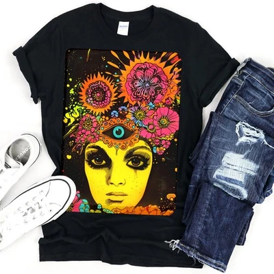 Camiseta Magic Pop Art Psíquica Tercer Ojo Místico Espiritual Suave Gráfico Camiseta Foto 1 de 4