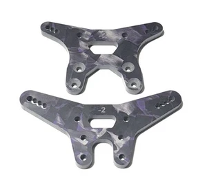 AE B7 -2 Front & Rear Carbon Fiber Front Shock Tower Factory Foote Purple - Picture 1 of 1