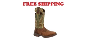 NEW MENS Rebel by Durango Dark Chestnut Hunter Green Western BOOTS DD80390 SZ 11 - Picture 1 of 1