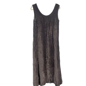 CP Shades Damen Gr. Large Kleid Vintage 90er lang Maxi Tank Velour Samt braun - Bild 1 von 7