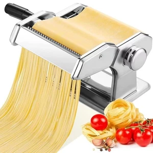 Pasta Maker Machine, Manual Pasta Maker with 9 Adjustable Thickness Settings,... - Picture 1 of 7