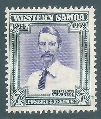 WESTERN SAMOA 1939 mint Robert Louis Stevenson stamp SG198 - Изображение 1 из 2