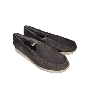 Ugg Slippers Shoes Mens Sz 12 Gray Slip On Comfort Casual 1014478 Suede Wool - Picture 1 of 10
