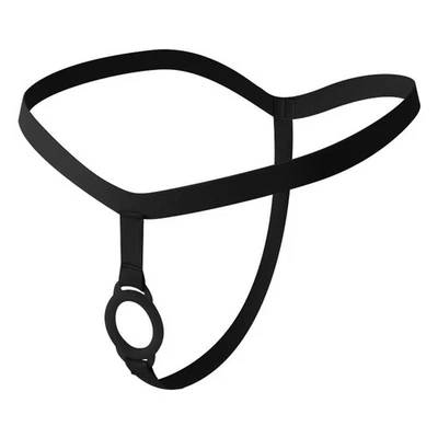 男式经典纯色扣环弹性丁字裤内衣涤纶面料 — 第 1/4 张图片