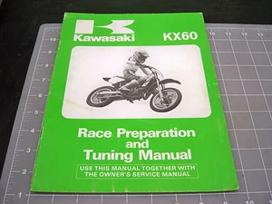 KAWASAKI KX60 99920-1392 MANUAL DE PREPARACIÓN Y AJUSTE DE TIENDA USADO 1 CANTIDAD FABRICANTE DE EQUIPOS ORIGINALES ENVÍO GRATUITO - Imagen 1 de 5