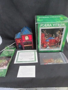 Forma Vitrum Ltd Ed Buntglasfeuerwache, 1994 mit Feuerwehrautohaus, neuwertig - Bild 1 von 17